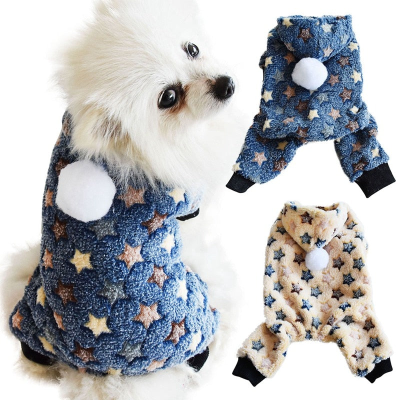 Cute Dog Clothes Jumpsuit Warm Winter
